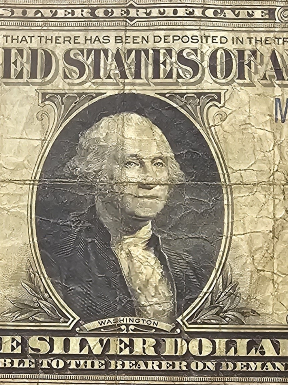 1923 $1 Silver Certificate Banknote,Known As The Horse Blanket